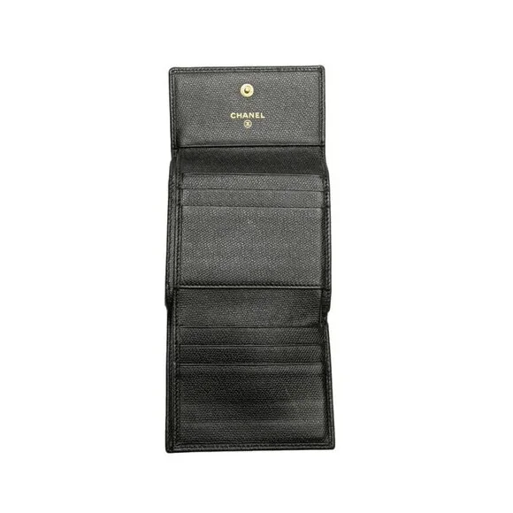 CHANEL Authentic Black Leather Wallet - Picture 6 of 10